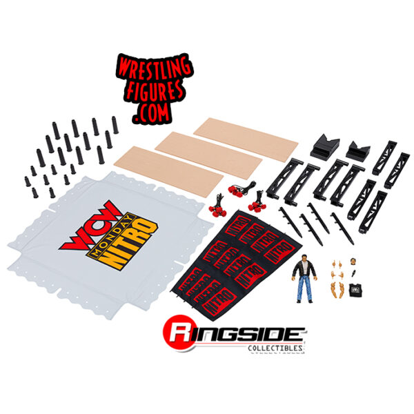 ring a escala wcw nitro (incluye figura exclusiva ultimate edition de eric bischoff)